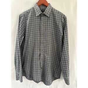 Men’s Zachary Prell Blue/Gray Check Button Down Sz Sm